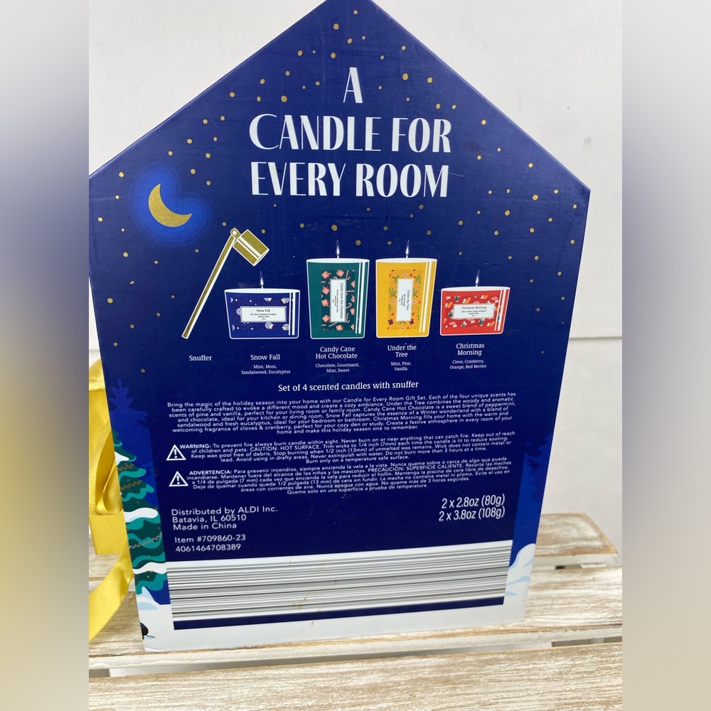 holiday themed Candle for Every Room Gift Set house-shaped box - Picture 4 of 16
